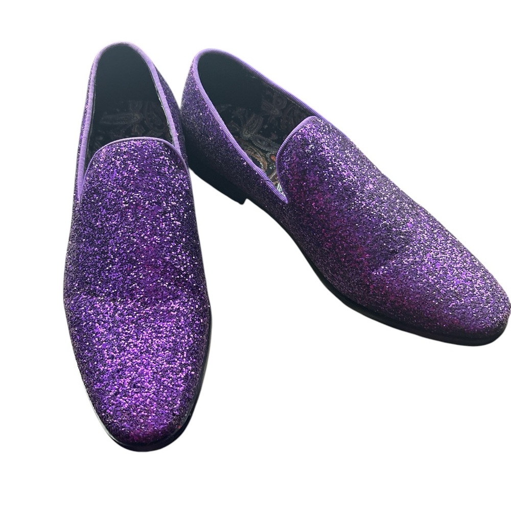 Purple Glitter Loafers sz 11